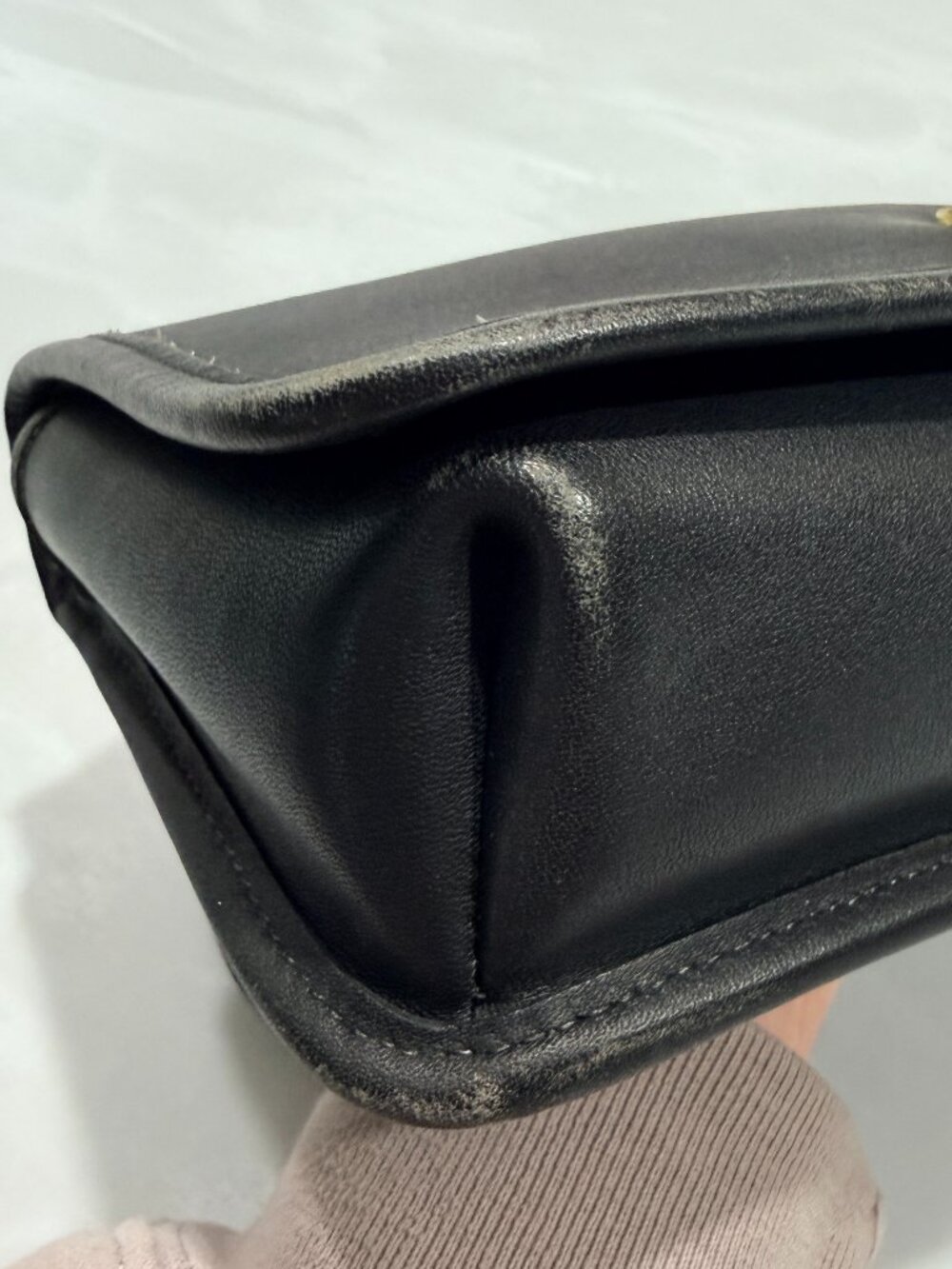 Vintage Coach Casino Bag Black 9924 Top Handle / Crossbody Strap Turnlock - Picture 7 of 12